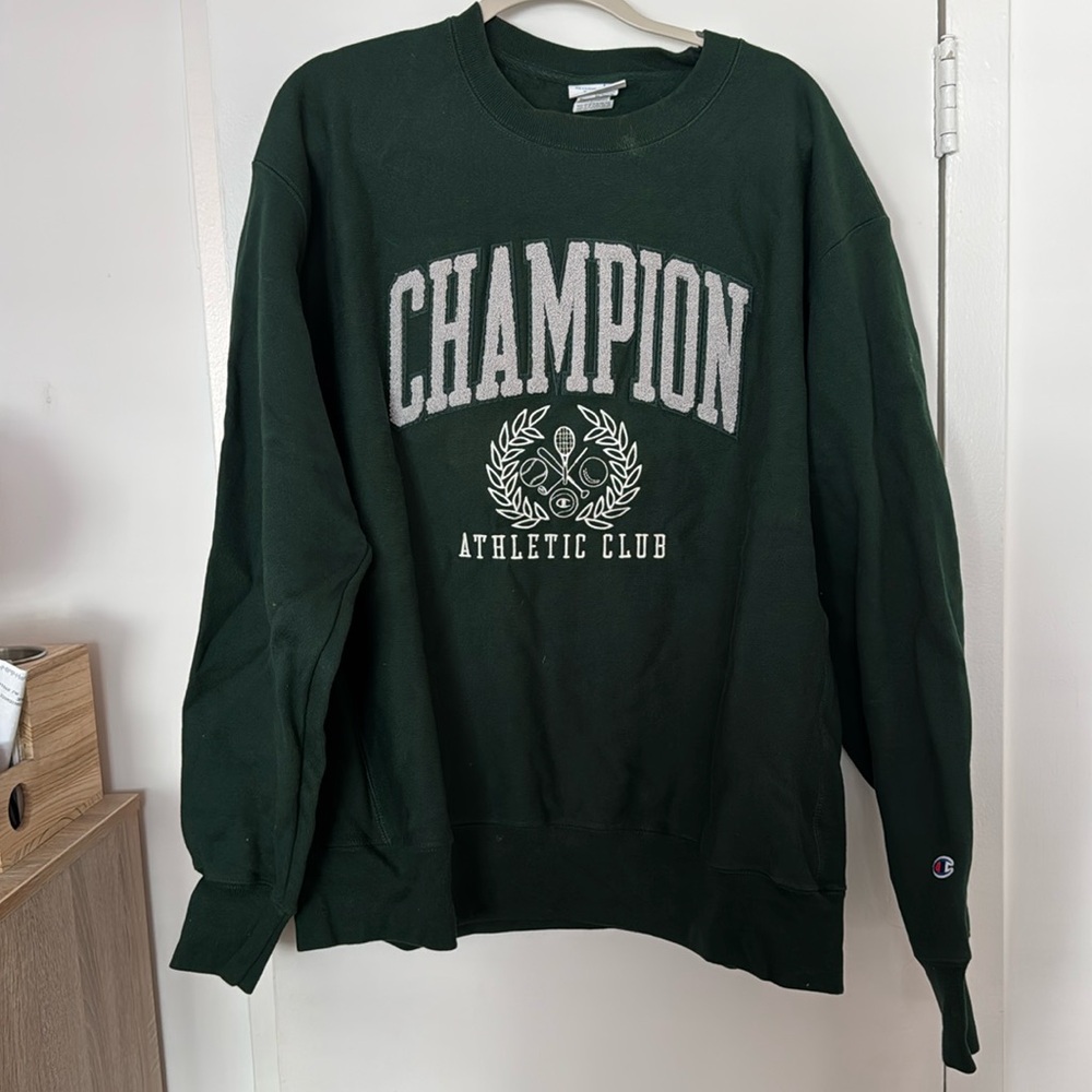 Dark Green Champion Crewneck